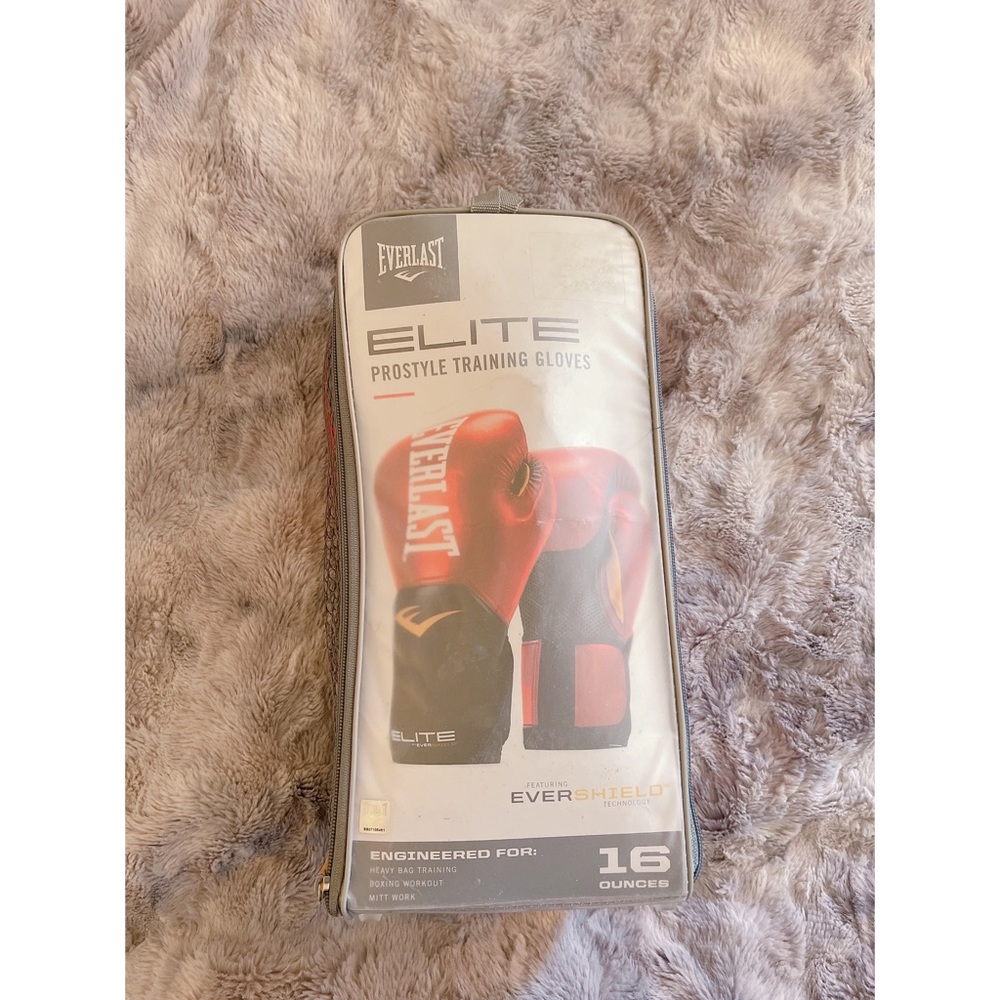 Everlast Elite Pro Style Training Gloves, Red, 16 oz
